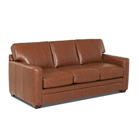 Wayfair Custom Upholstery Carleton Leather Sleeper Sofa & Reviews ...