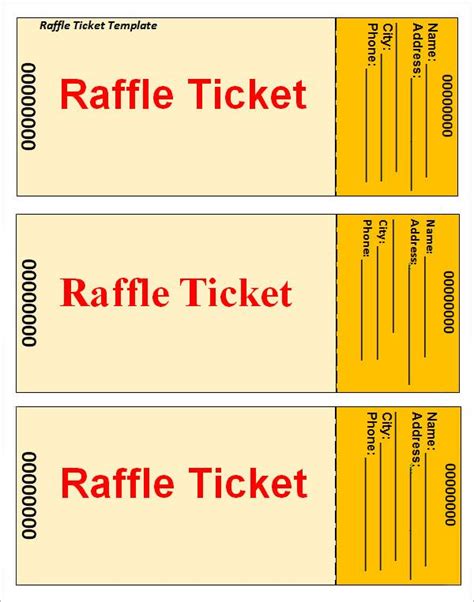 Raffle Ticket Template - 20+ Download in PDF, PSD, Illustration, Word, EPS | Raffle ticket ...