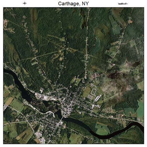 Aerial Photography Map of Carthage, NY New York