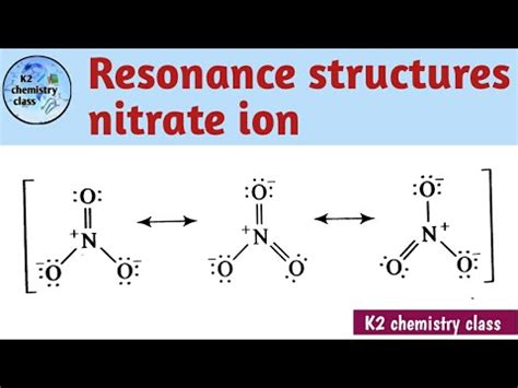 Resonance structures of nitrate ion/ resonance hybrid structure of nitrate ion, by khushboo ...