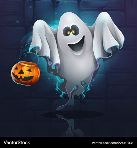 Cartoon ghost Royalty Free Vector Image - VectorStock