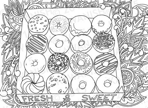 Printable Donut Coloring Pages at GetColorings.com | Free printable colorings pages to print and ...