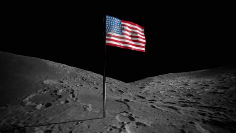 American Flag On The Moon Stock Footage Video 20620171 - Shutterstock