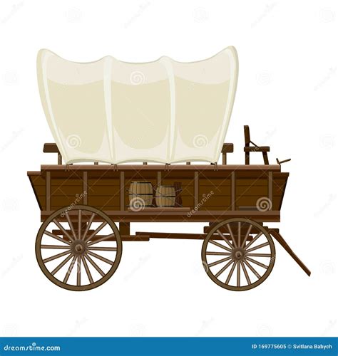 Wagon Wheel Cartoon Vector | CartoonDealer.com #11202835