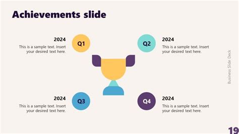 Achievements Slide with Trophy Diagram - SlideModel