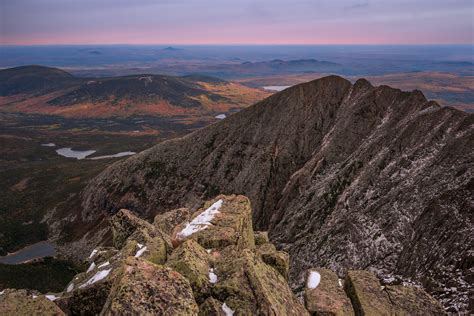 The "Knife Edge" of Mount Katahdin, Maine. Taken from the northern ...