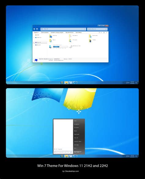 Win7 Theme For Windows 11 - Cleodesktop