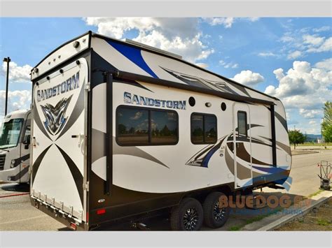 New 2016 Forest River RV Sandstorm T180GSLC Toy Hauler Travel Trailer - Awesome Little Toy ...