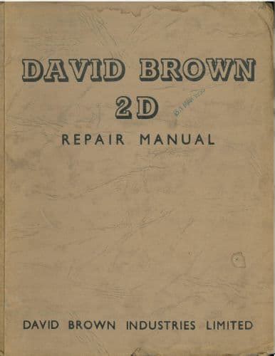 David Brown Tractor Manuals