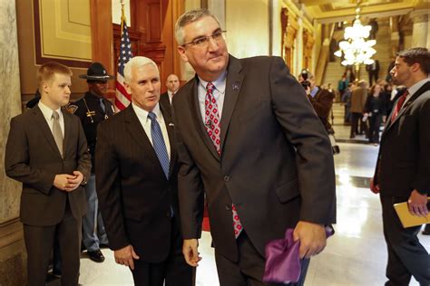 Gov. Mike Pence stumps for Indiana Governor candidate Eric Holcomb | 95 ...