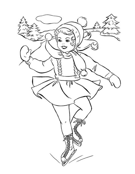 5 Ice Skating Coloring Pages! - The Graphics Fairy