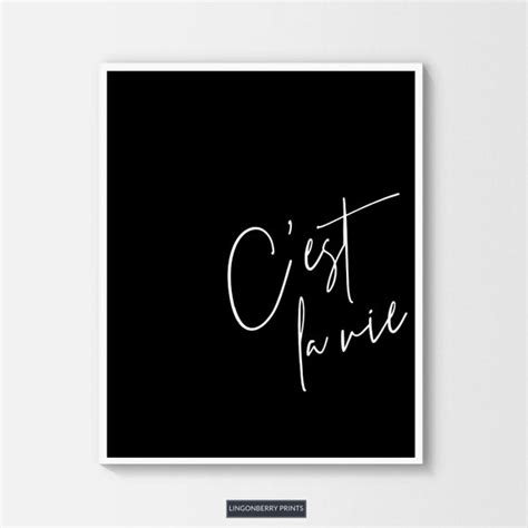 C'est La Vie Print Digital Download French | Etsy