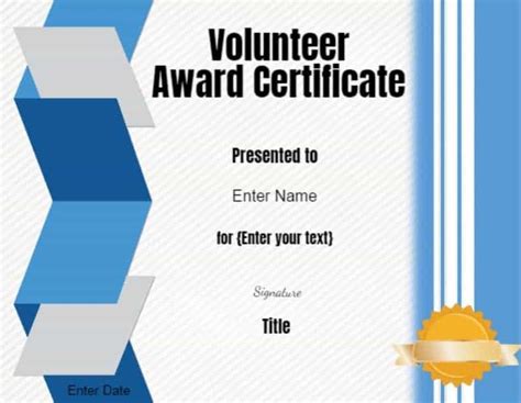 Volunteer Certificate of Appreciation | Customize Online then Print