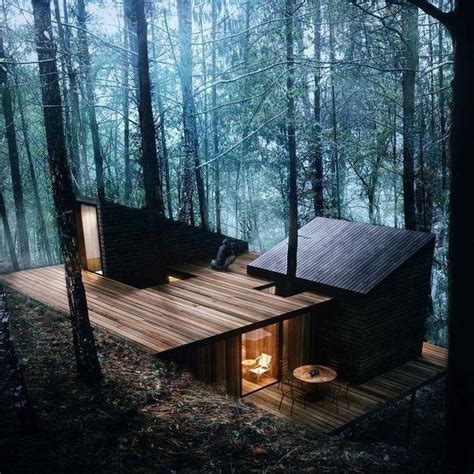 autumn cozy aesthetics | House in the woods, Forest house, Architecture house