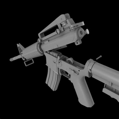 3d model m16a3 m4 accessories m16 m203