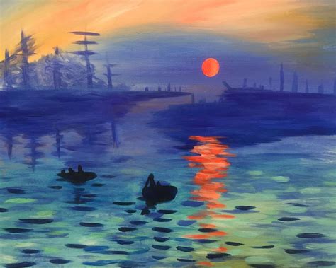 Claude monet paintings Impression Sunrise - pokelectric