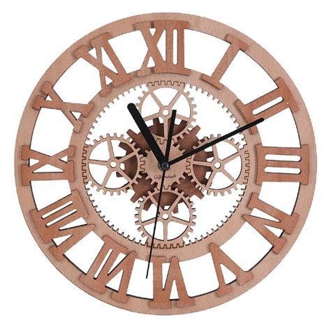 Wooden Gear Clock as Unique Home Decoration Item – HomeInDec