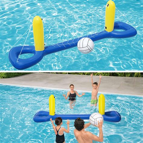 Bestway Inflatable Volleyball net for swimming pool with ball - 244x 64 ...