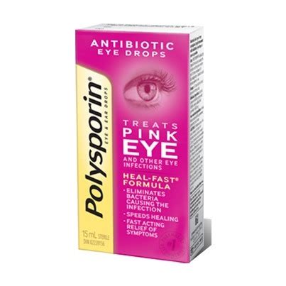 Polysporin Antibiotic Pink Eye Drops (15 ml / 0.5 oz) - PhaMix