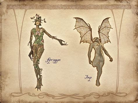 Spriggan & Imp | Elder scrolls, Skyrim art, Elder scrolls art