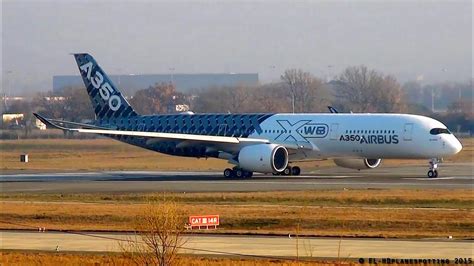 Carbon livery ! Beautiful Airbus A350 XWB F-WWCF MSN 002 at Toulouse ...