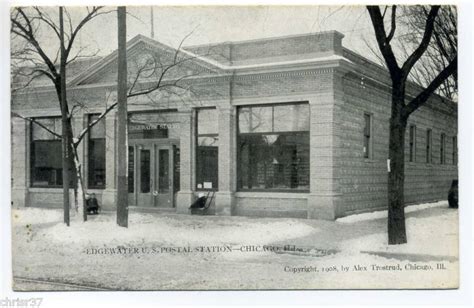 Uptown Chicago History: Old Edgewater Post Office, Chicago, Illinois, 1908