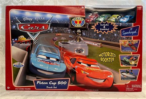 Disney Pixar Cars PISTON CUP 500 TRACK SET SUPERCHARGED McQueen Chick Hicks King | eBay