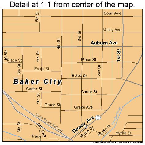 Baker City Oregon Street Map 4103650