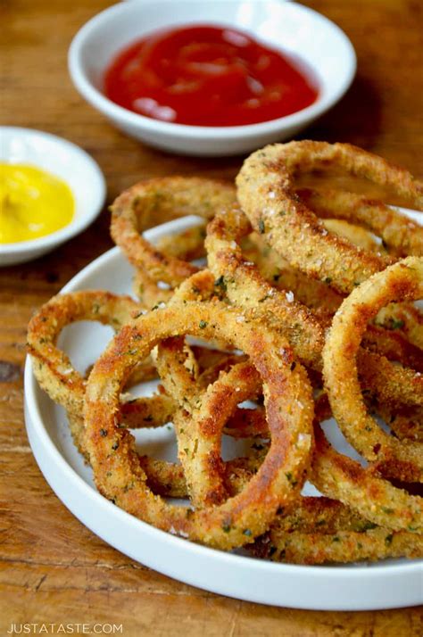 Crispy Baked Onion Rings - Just a Taste