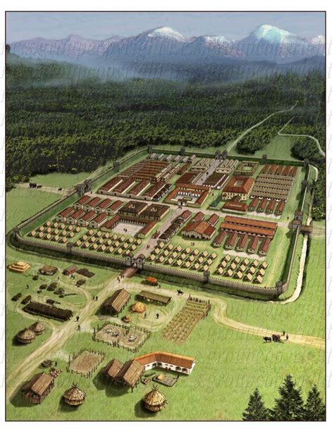 Roman Castrum - on the border ("limes") with Germany, castrum stativum (permanent camp) for the ...