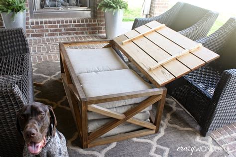 DIY outdoor coffee table | with storage - Crazy Wonderful