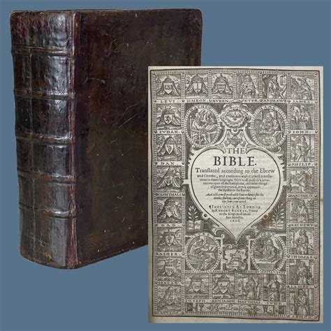 The Bible. Translated according to the Ebrew and Greeke, and conferred ...