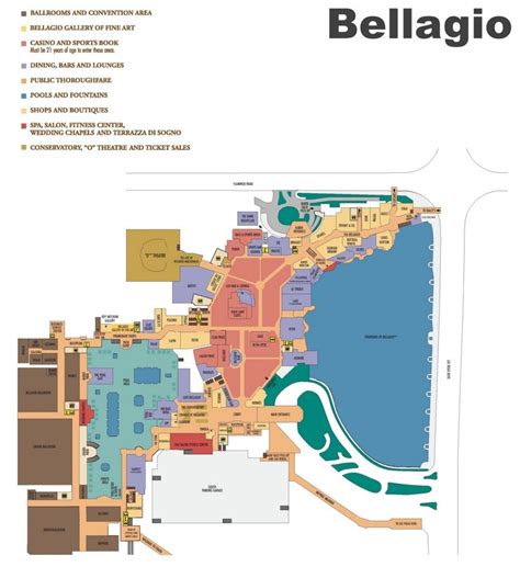 Las Vegas Bellagio hotel map - Ontheworldmap.com