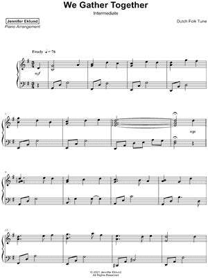 "We Gather Together" Sheet Music - 18 Arrangements Available Instantly - Musicnotes