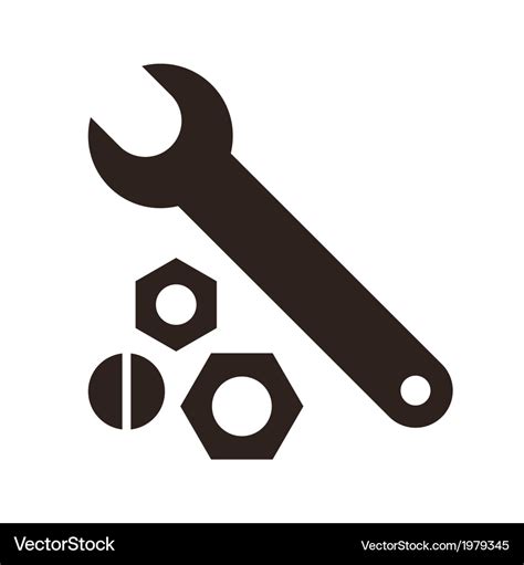 Wrench nuts and bolt icon Royalty Free Vector Image