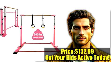 Buy Gymnastic Kip Bar,Kids Girls Junior Ages 3-15,3' to 5' Adjustable Height,Home Gym - YouTube