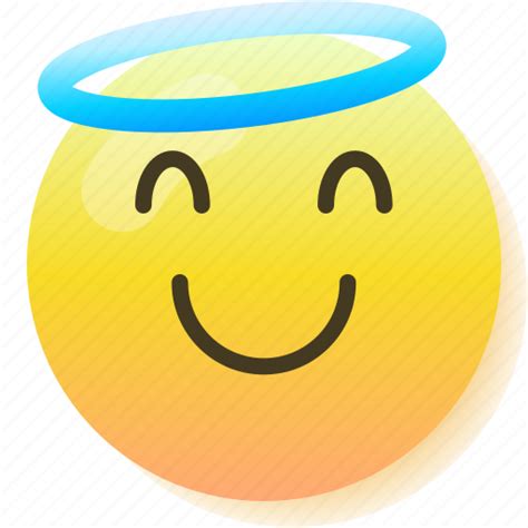 Angel, emoji, emoticon, happy, smile, smiley icon - Download on Iconfinder