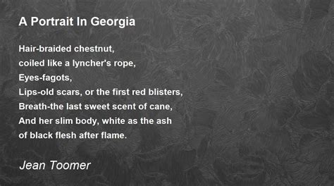 A Portrait In Georgia Poem by Jean Toomer - Poem Hunter