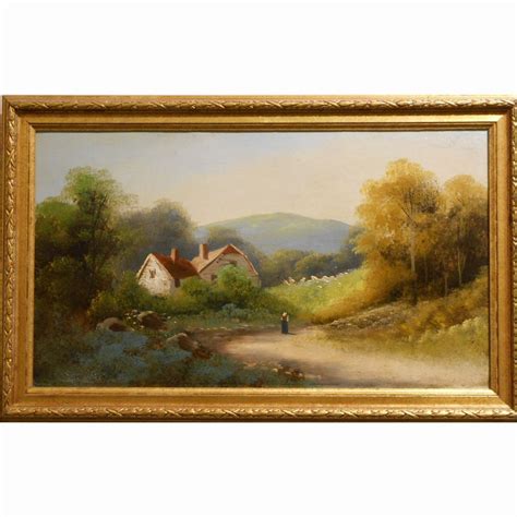 Antique Cottage Landscape Oil Painting SOLD on Ruby Lane