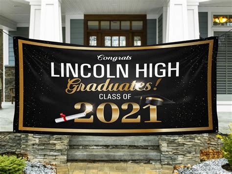 Graduation Banner High School Banner School Banner Vinyl | Etsy