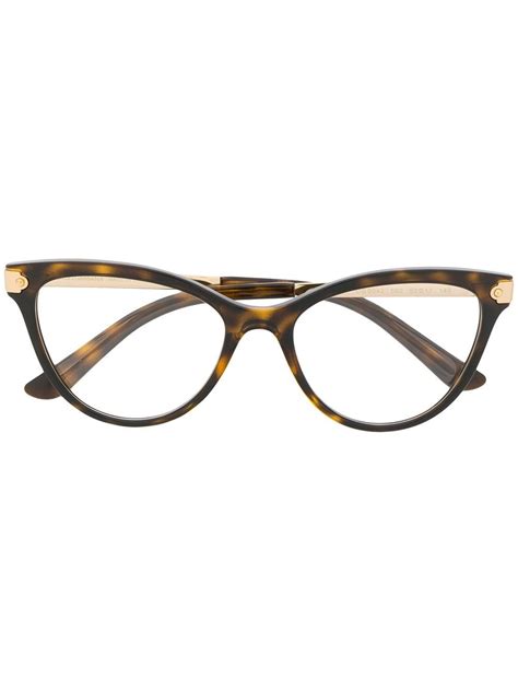 Dolce & Gabbana Eyewear Tortoiseshell Cat Eye Glasses - Farfetch | Tortoise shell cat, Cat eye ...