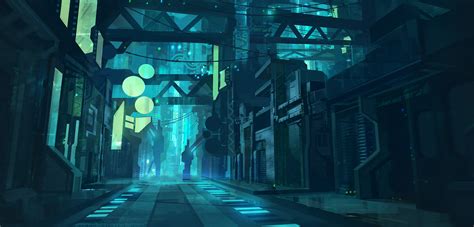 A Futuristic City With Neon Lights And Buildings - vrogue.co