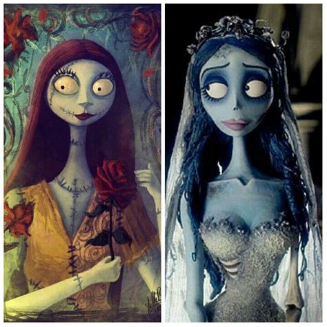 Sally from Nightmare Before Christmas(Rt), & Emily from Corpse Bride(Lt ...