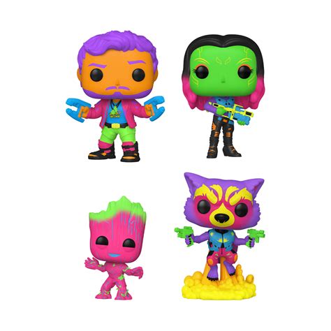 Buy Pop! Guardians of the Galaxy Vol. 2 (Black Light) 4-Pack at Funko.