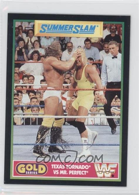 1992 Merlin Gold Series WWF - [Base] #7 - Texas Tornado vs Mr. Perfect