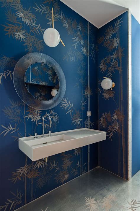 Bamboo Forest wallcoverings for Bathroom | Wall coverings, Round mirror bathroom, Bamboo forest