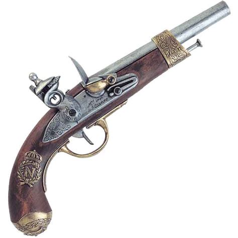 Napoleons Grey and Brass Flintlock Pistol