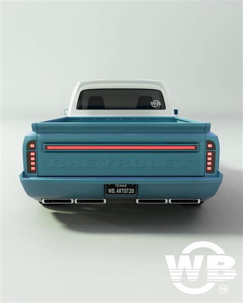 Sharp Chevy C10 Custom Is Chopped, Raked, and LED-Infused, Albeit Only Digitally - autoevolution