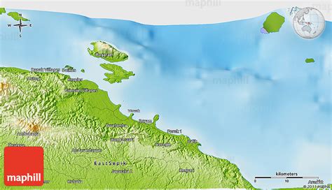 Physical 3D Map of Wewak