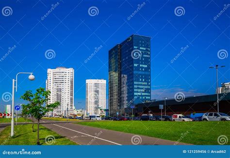 Minsk, modern architecture editorial photo. Image of movable - 121259456